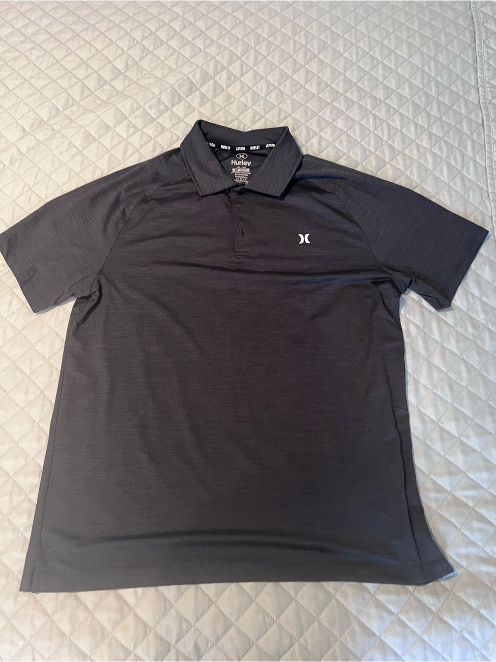 Hurley Men’s Dark Heather Charcoal Performance Polo Shirt